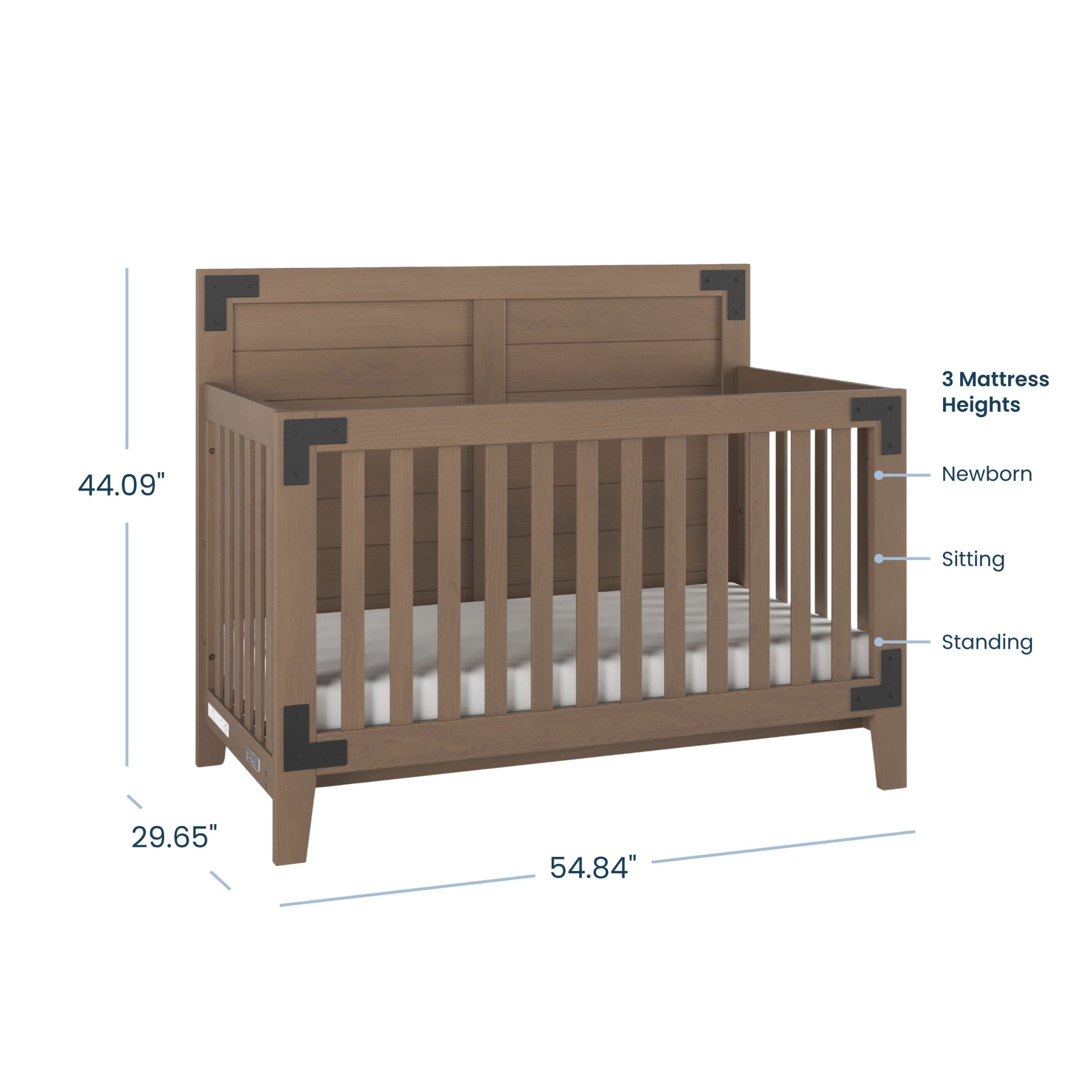 Lucas 4-in-1 Convertible Crib. Dusty Heather - Image 4