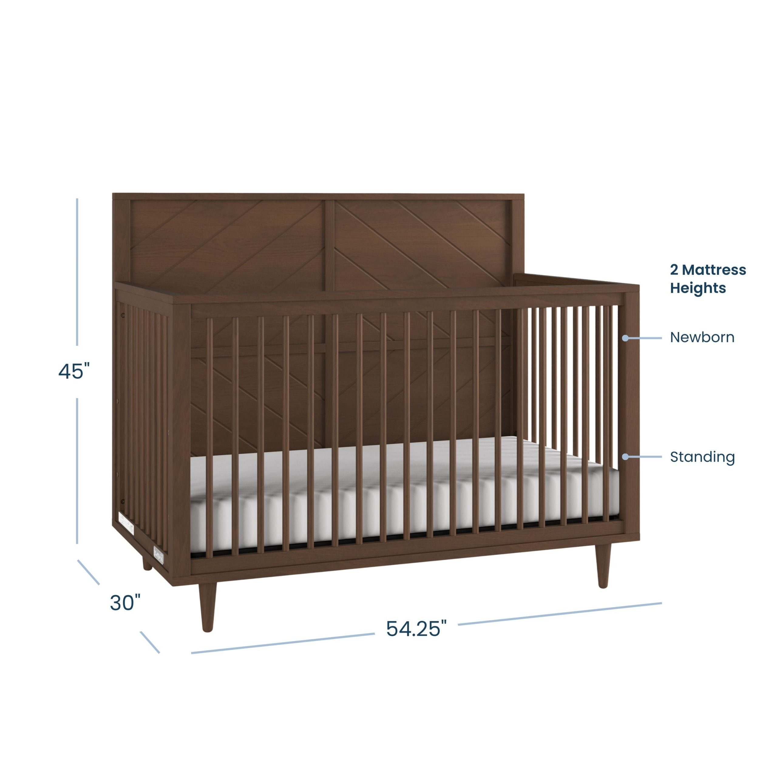 Surrey Hill 4-in-1 Convertible Crib. Toasted Chestnut - Image 5