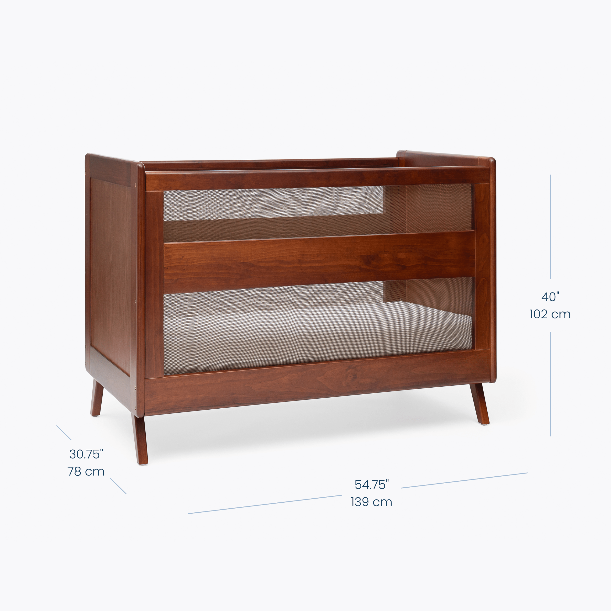 3-in-1 Convertible Full Size Breathable Mesh Crib - Image 7