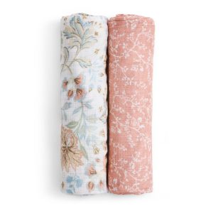 essentials silky soft swaddle blanket 2 pack