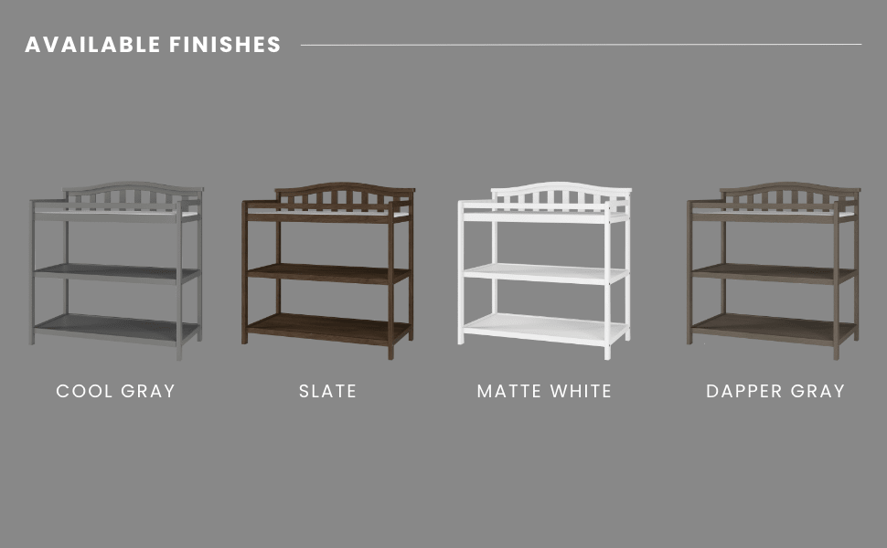 Arch Top Baby Changing Table. Matte White - Image 24