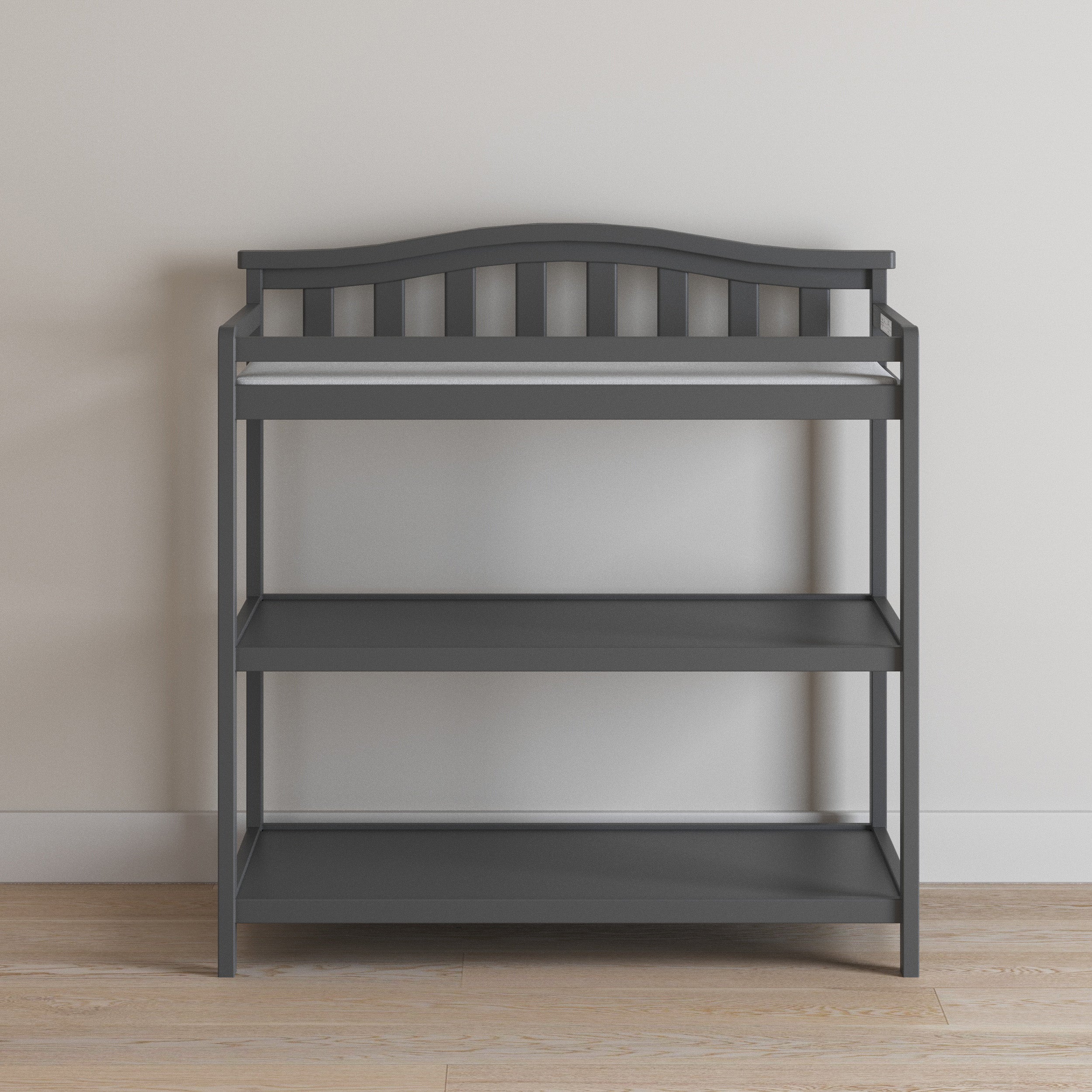 Arch Top Baby Changing Table. Cool Gray - Image 2