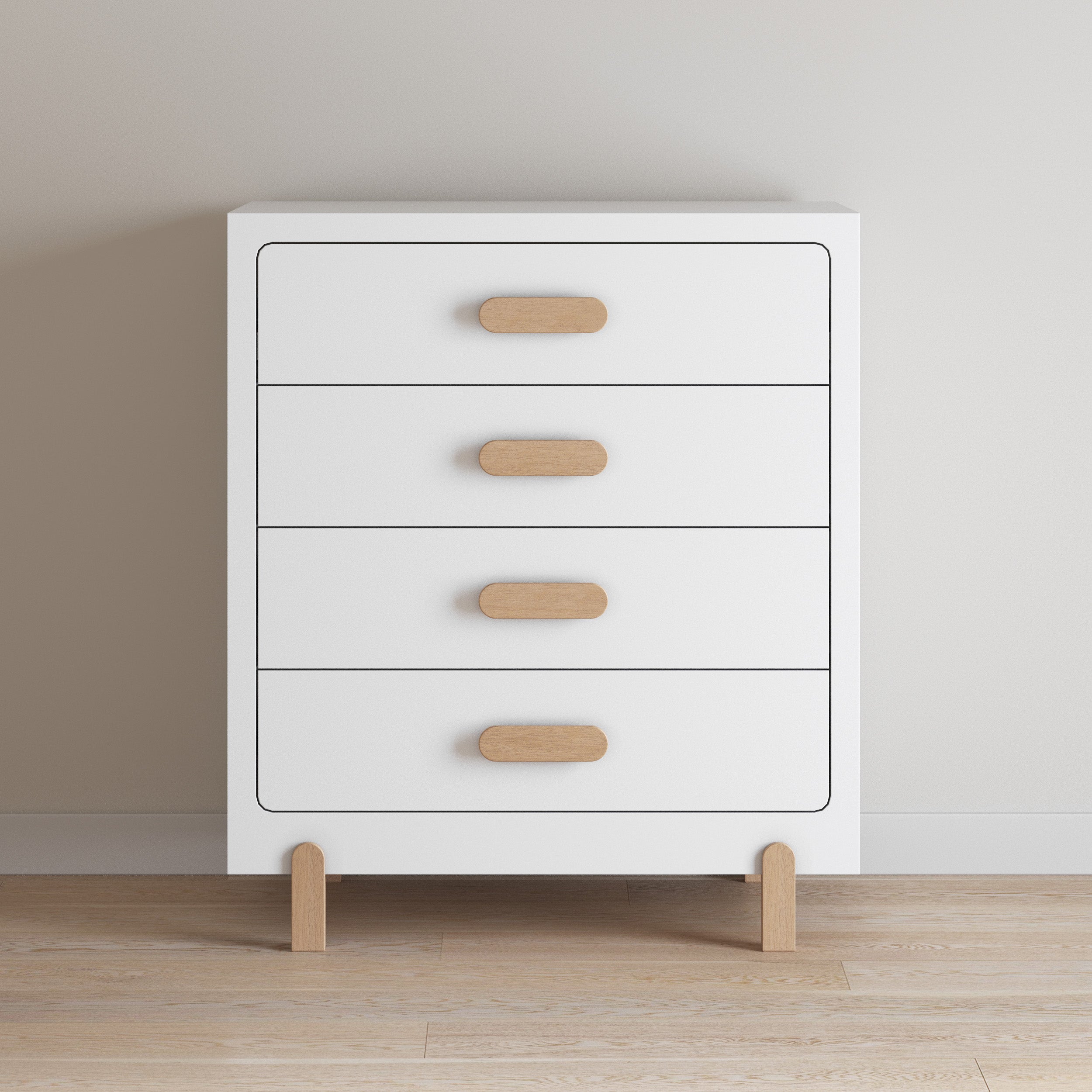 Park Heights 4-Drawer Chest - Matte White - Image 2