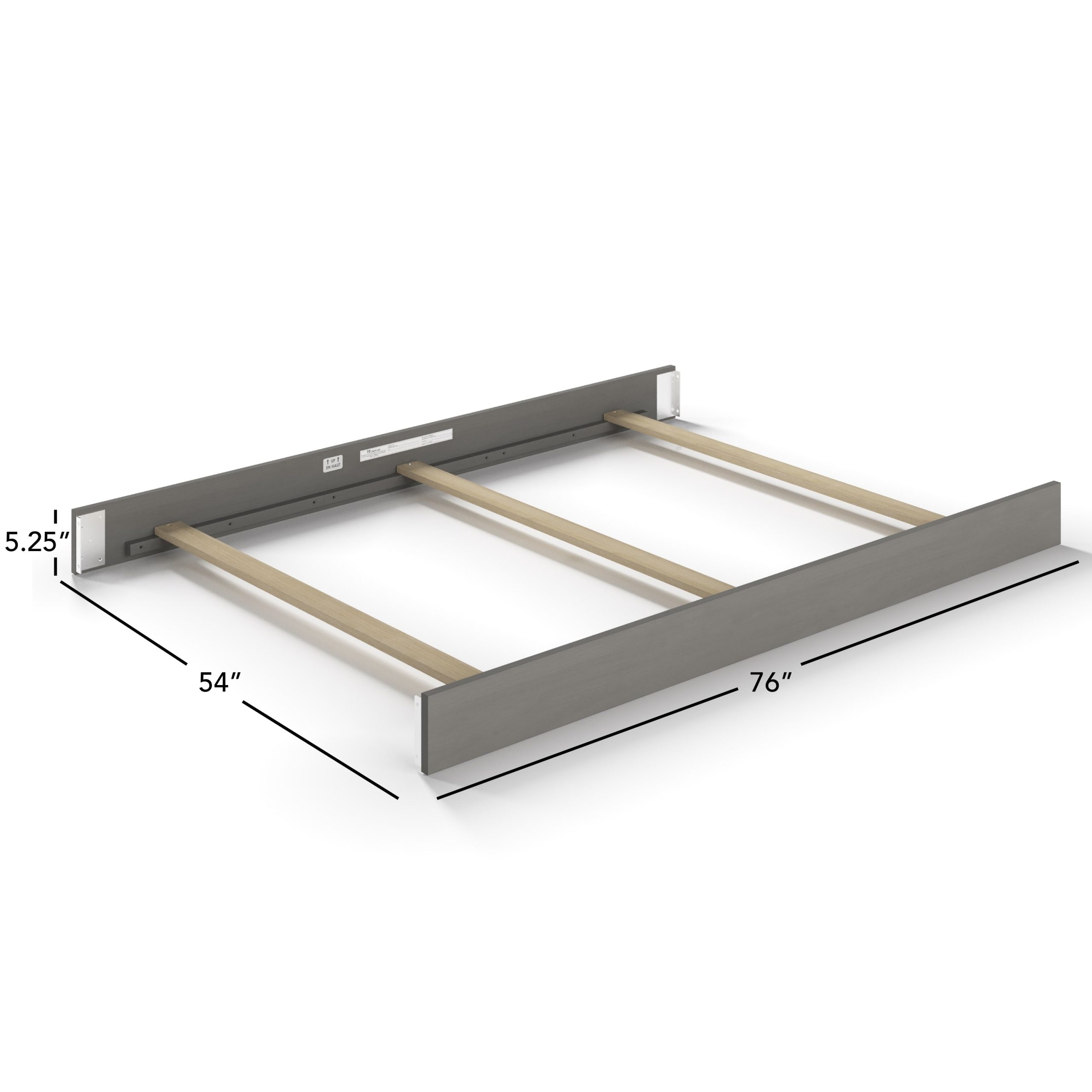 F06401 - Full-Size Bed Rail - Lunar Gray - Image 3