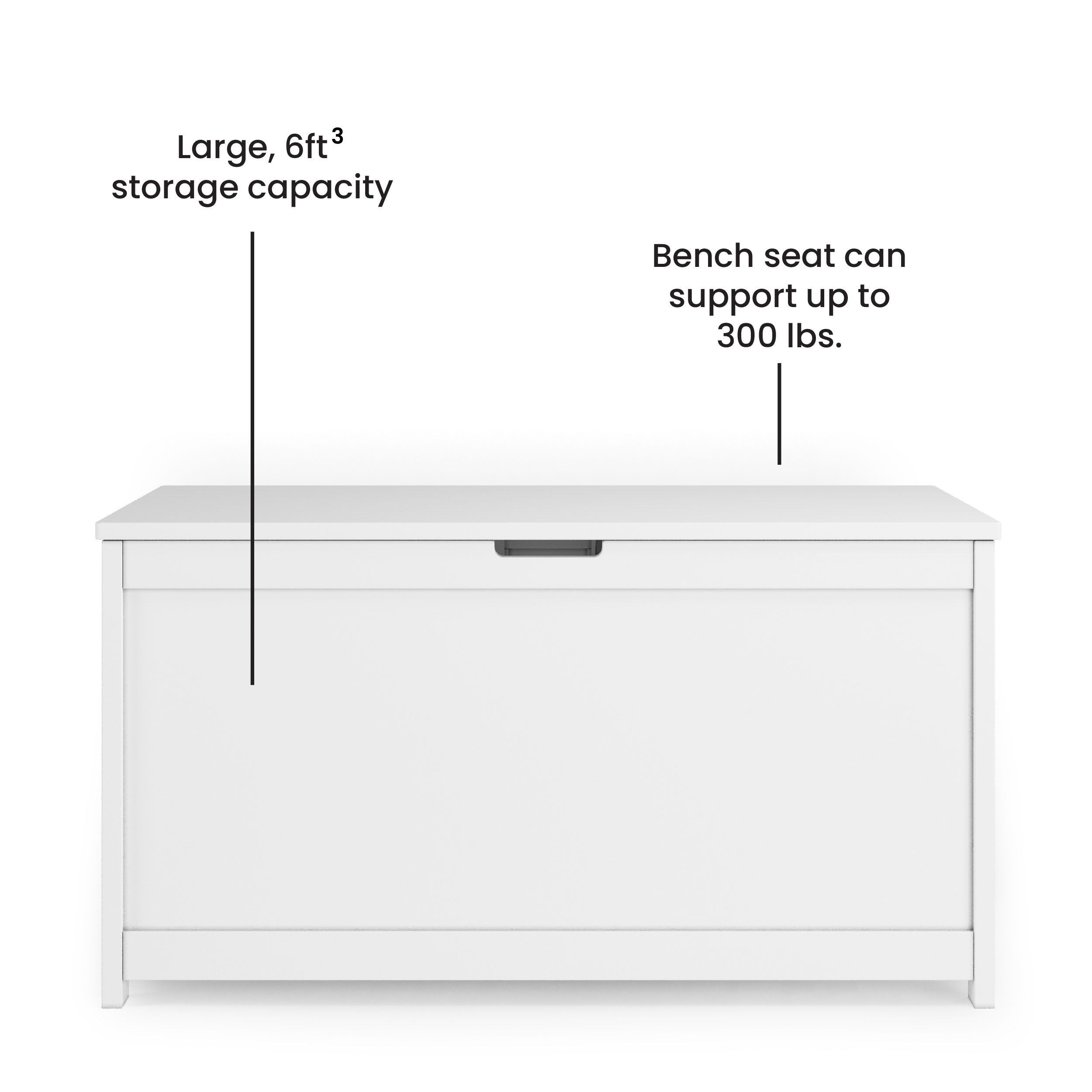 Harmony 33 Kids Toy Box. Matte White - Image 3