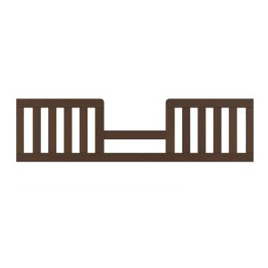 Toddler Guard Rail. Toasted Chestnut