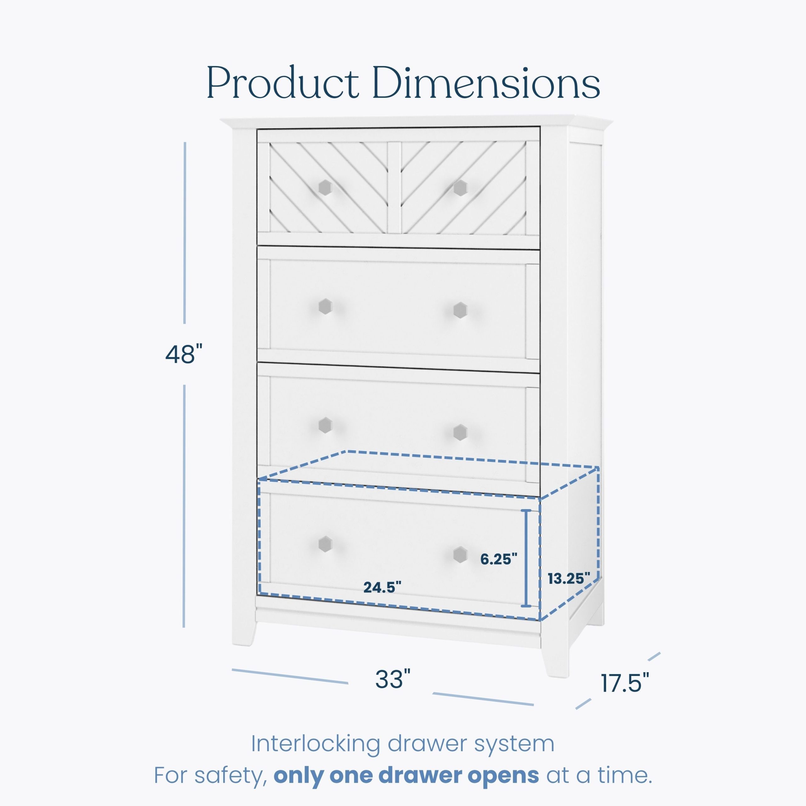 Atwood 4-Drawer Chest. Matte White - Image 3