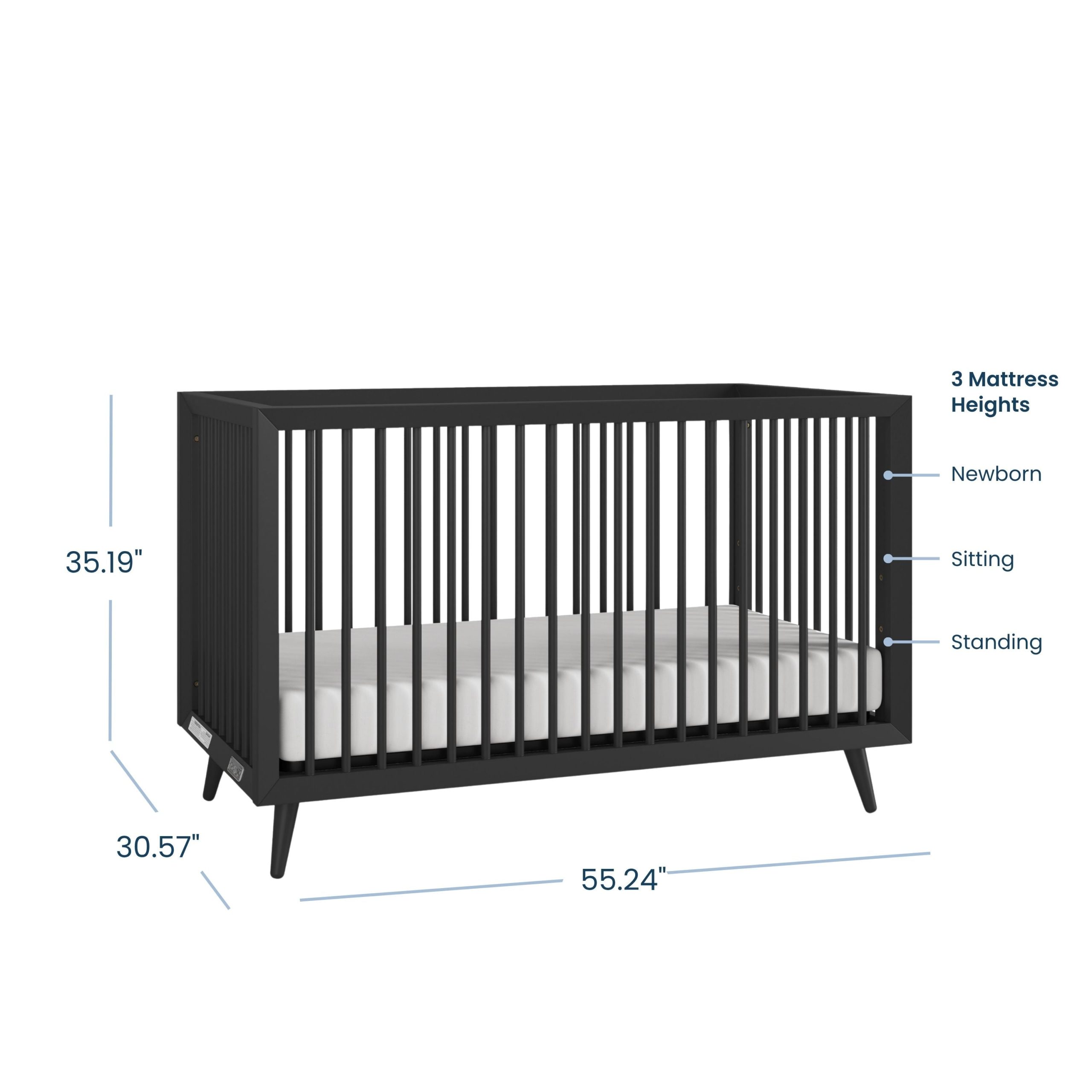 Cranbrook 2-Piece Crib and DreamWeave Set. Ebony - Image 5
