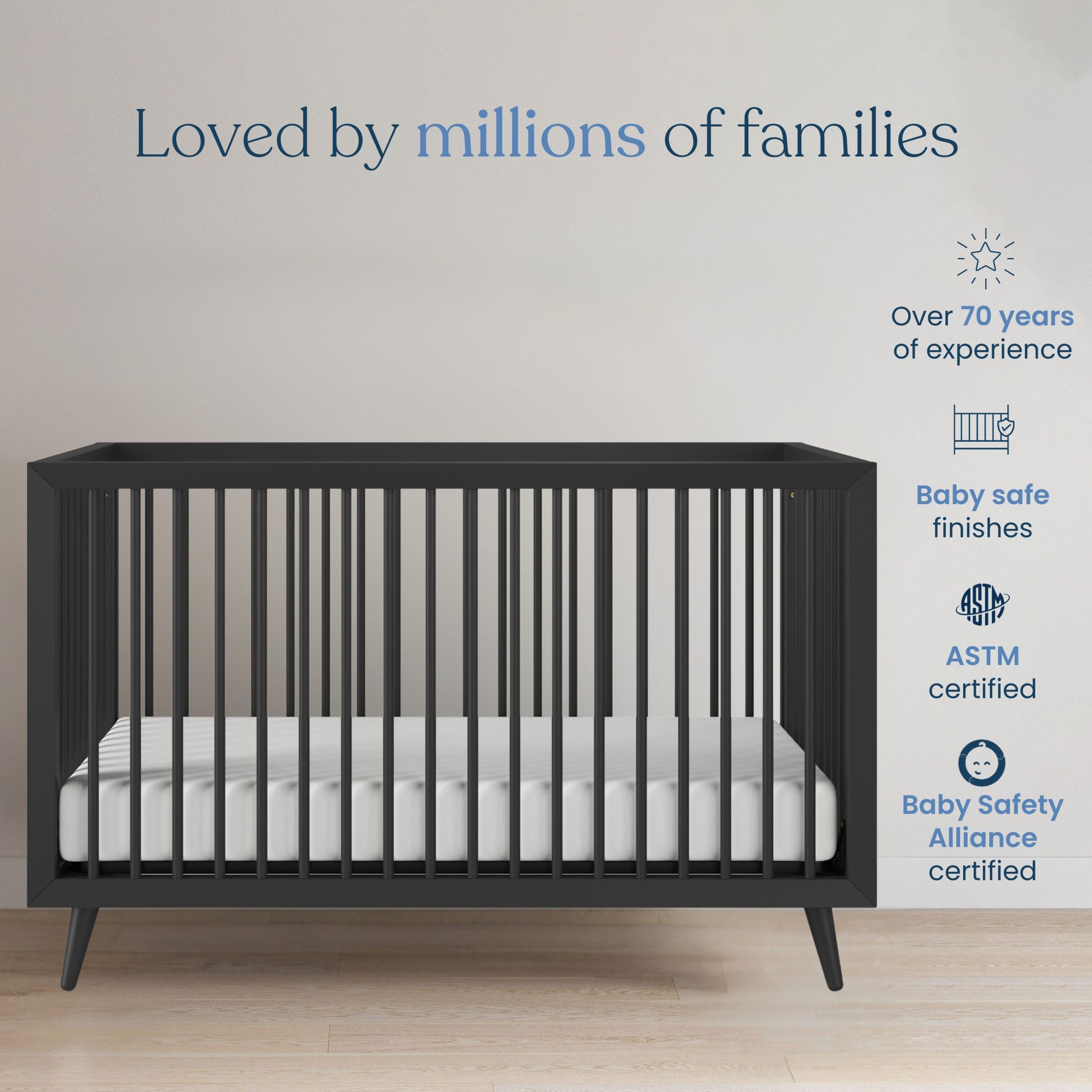 Cranbrook 2-Piece Crib and DreamWeave Set. Ebony - Image 6