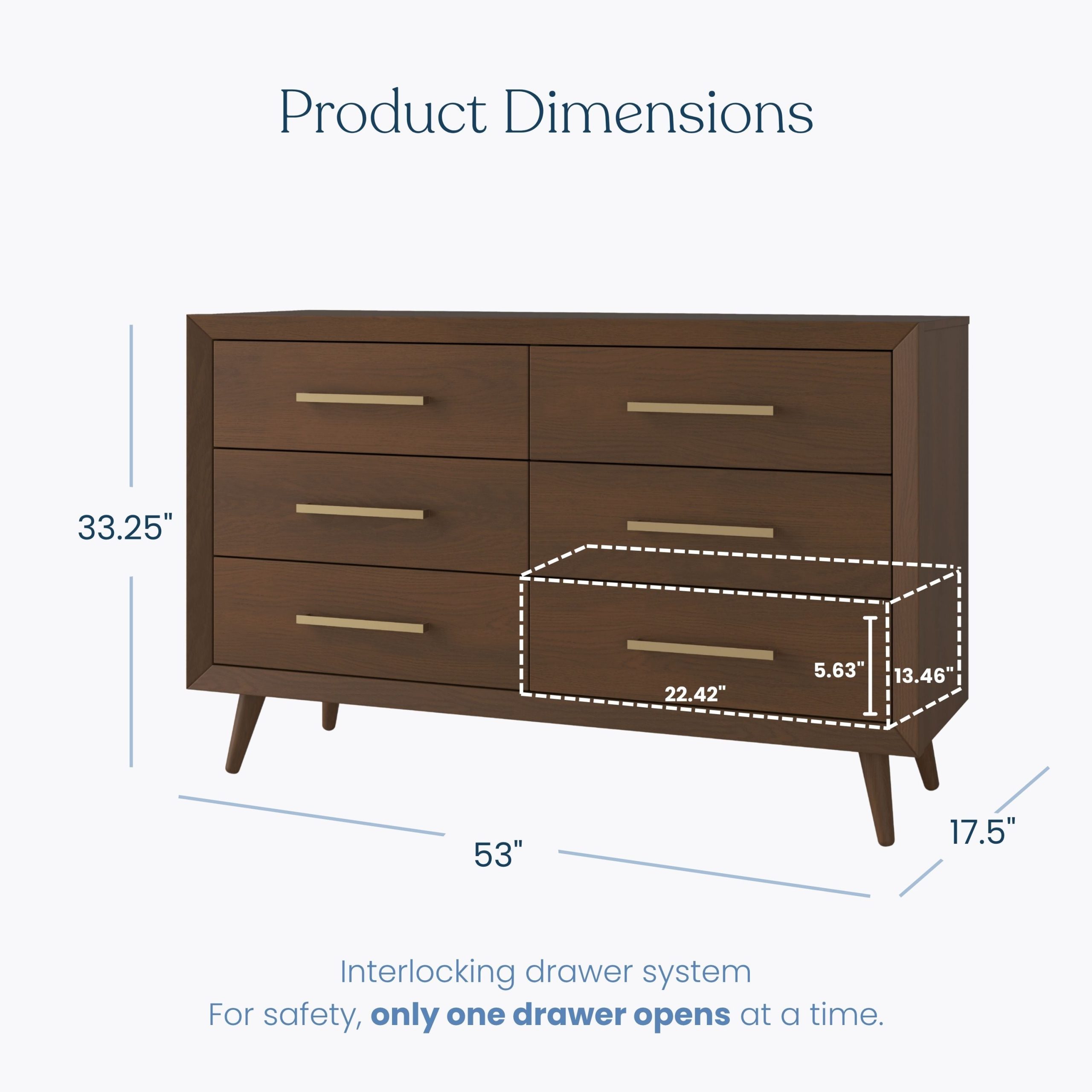 Cranbrook Double Dresser. Toasted Chestnut - Image 3