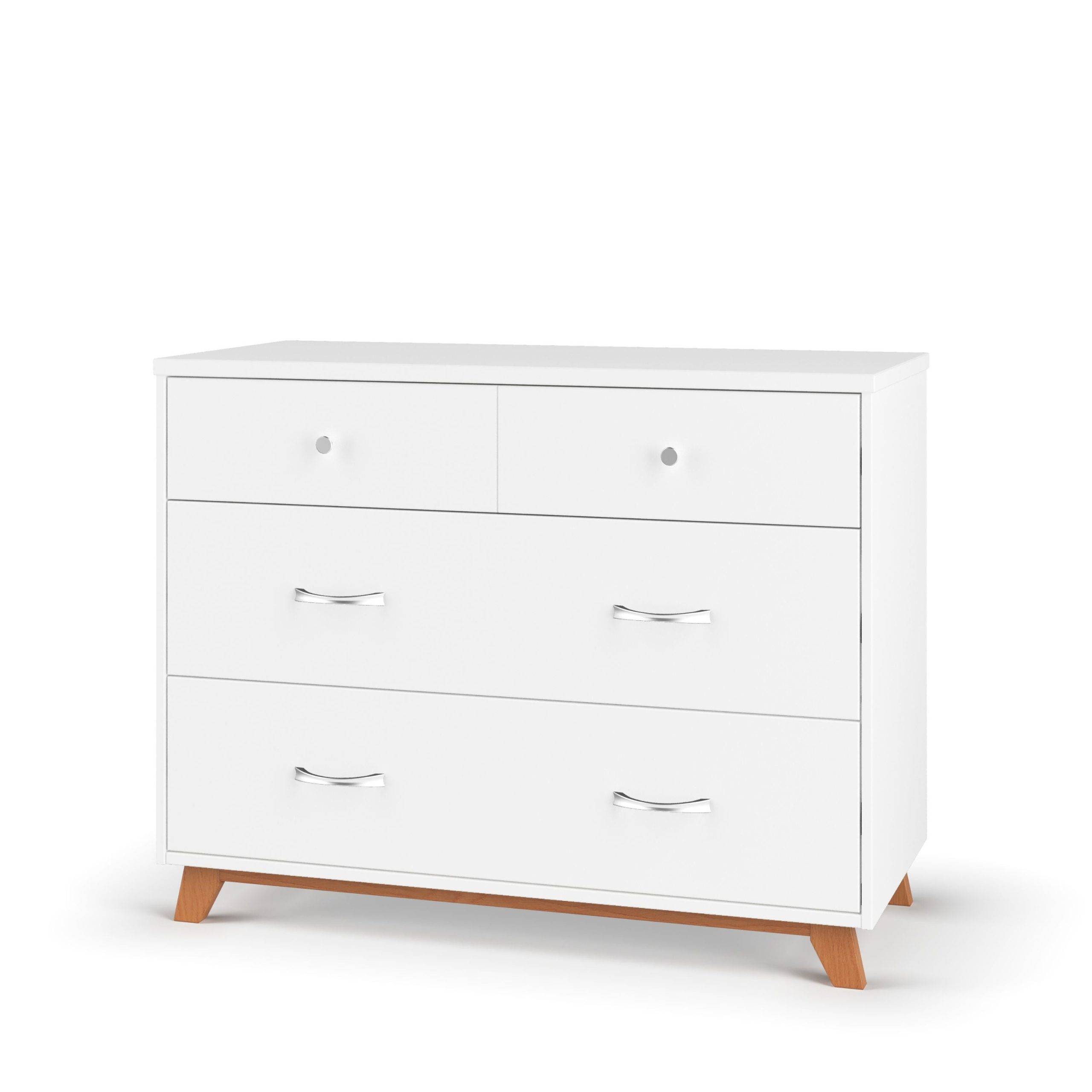 Soho 3-Drawer Dresser. White/Natural - Image 2
