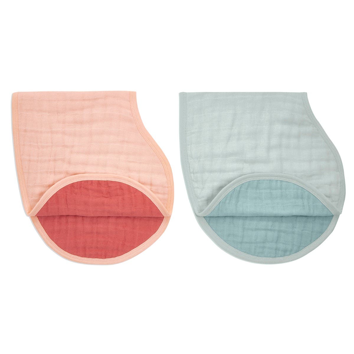organic cotton muslin burpy bibs 2 pack - Image 3