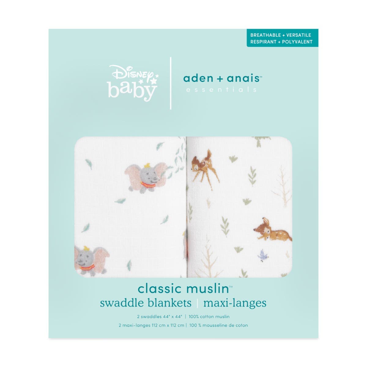 Disney™ essentials cotton muslin swaddle blanket 2 pack - Image 6